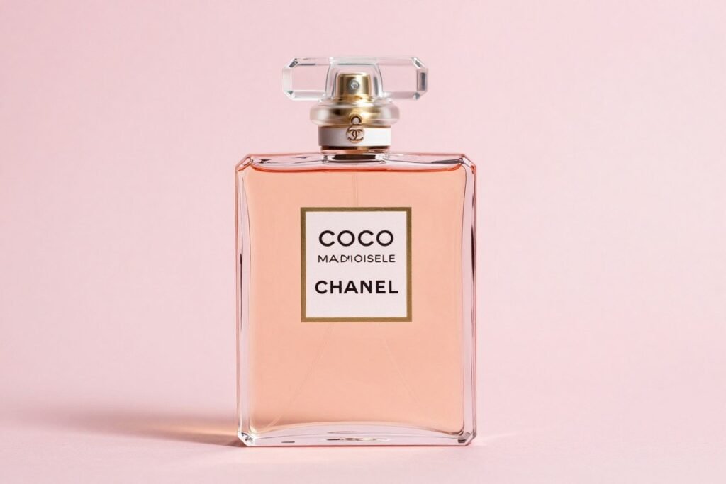 Frasco do perfume Coco Mademoiselle de Chanel com seu design elegante