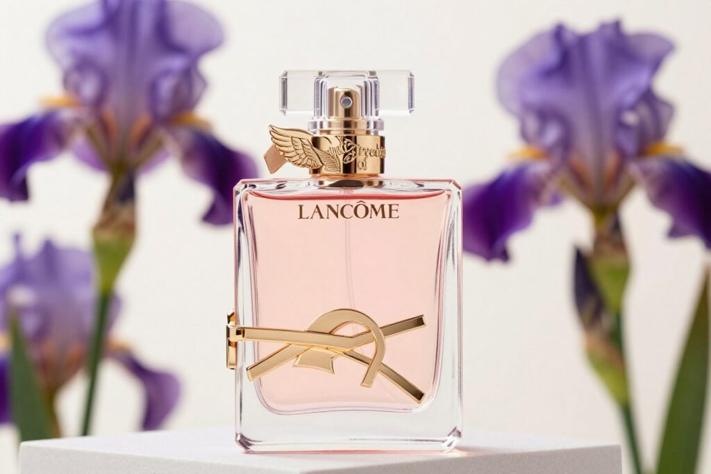 Frasco do perfume La Vie Est Belle de Lancôme com seu design elegante