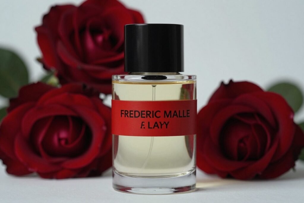 Frasco do perfume Portrait of a Lady de Frederic Malle com seu design elegante