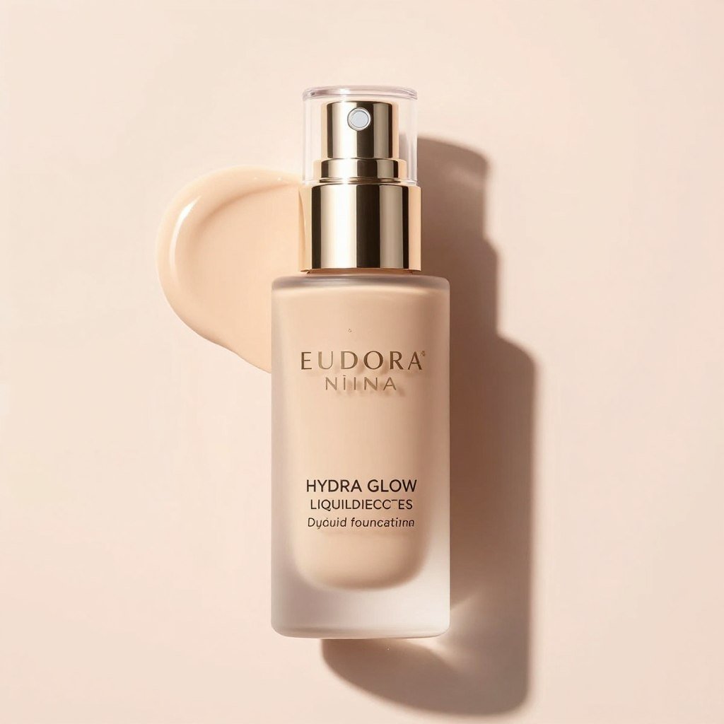 Base Líquida Eudora Niina Secrets Hidra Glow para pele com tratamento